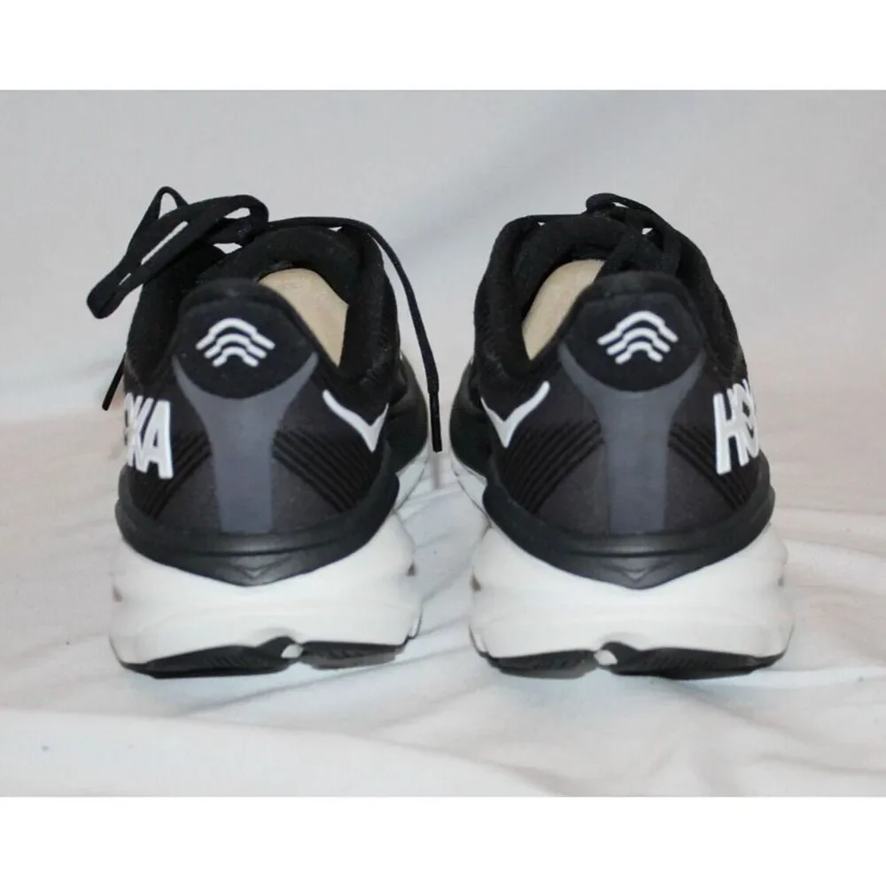 NIB HOKA‎ ONE ONE MEN'S CLIFTON 9 BWHT BLACK WHITE RUNNING SNEAKERS 8